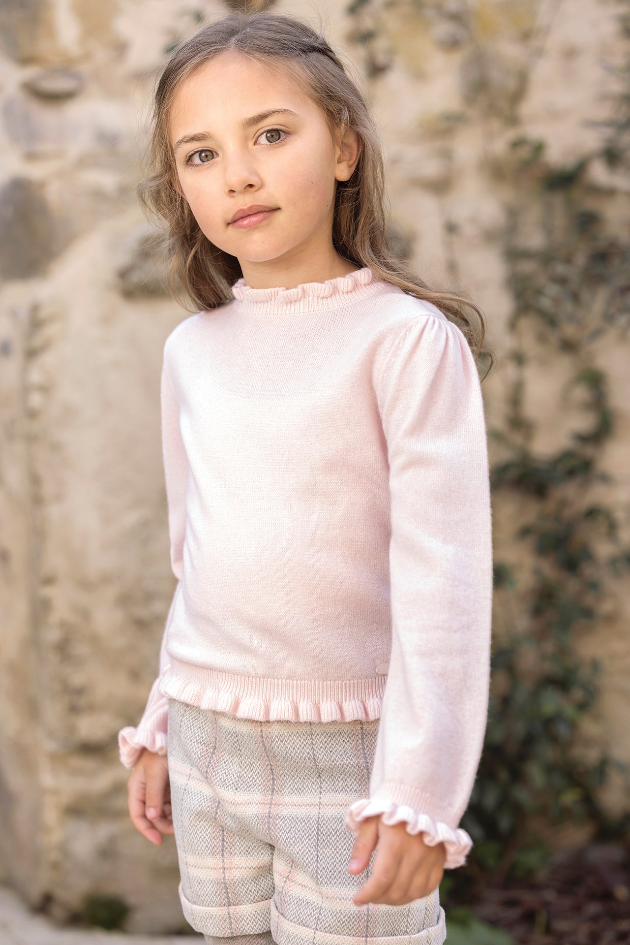 Sweater - Dew Wool Collar Scalloped