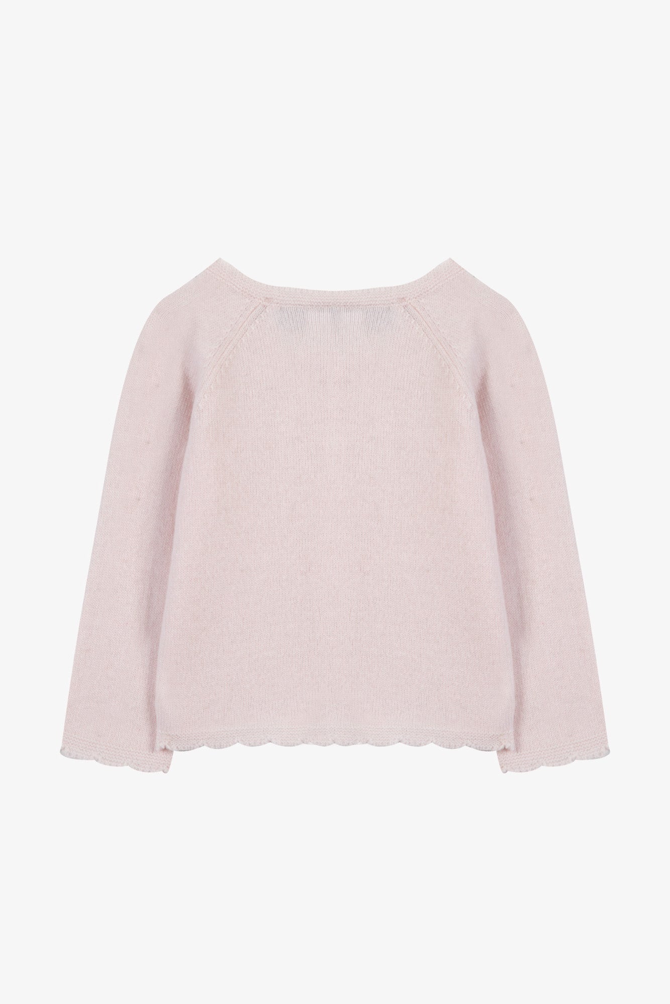 Cardigan - Rosée laine broderies fleurs