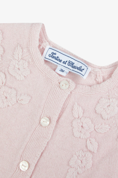 Cardigan - Rugiada Lana ricami floreali - Image principale