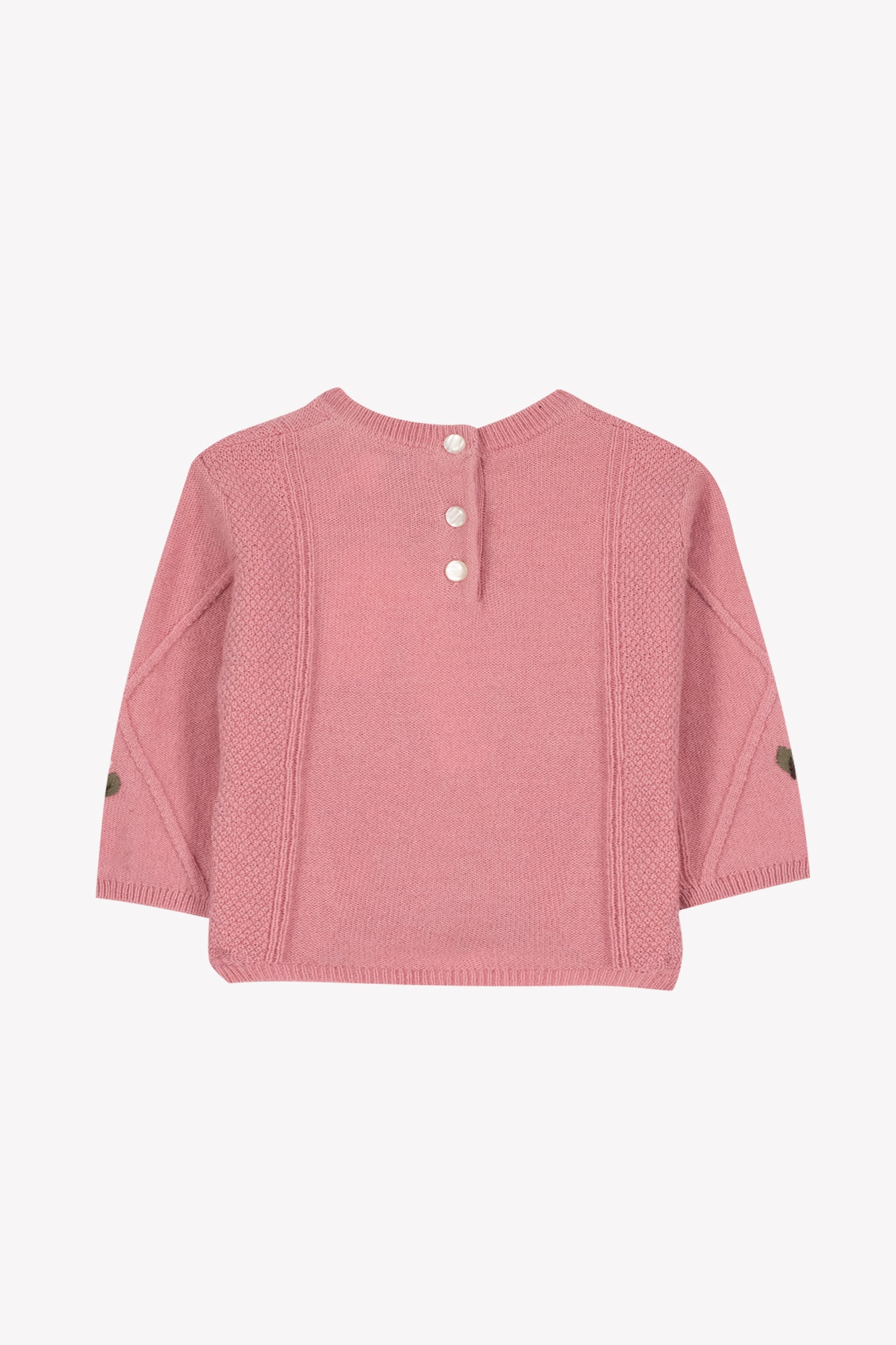 Pull - Blush laine broderie main