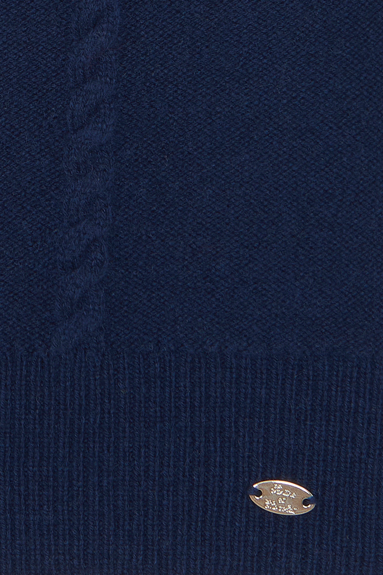 Pull - Marine laine maille tressée