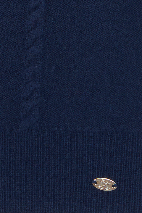 Maglia - Blu navy Lana Maglia intrecciato - Image principale