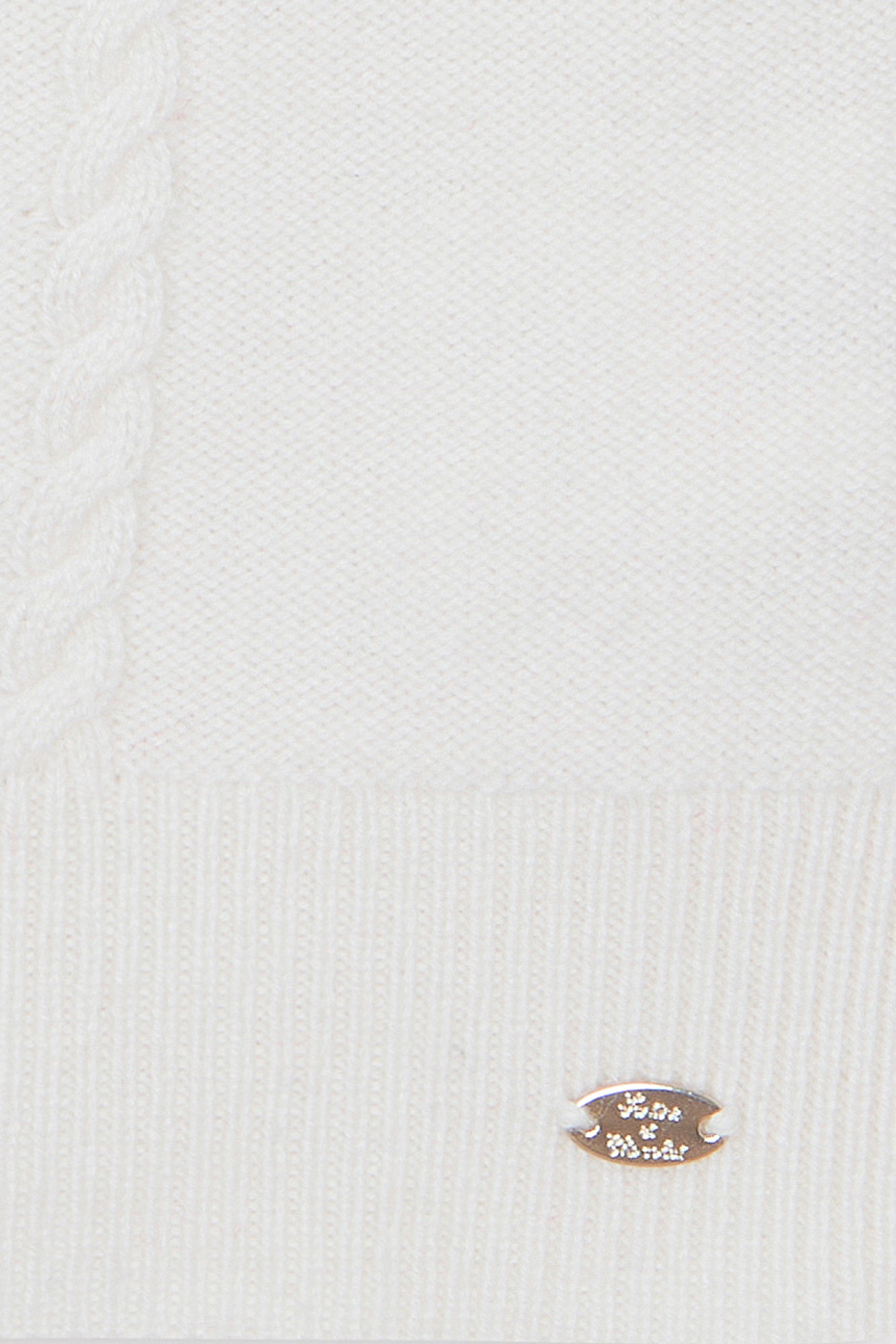Pull - Marine laine maille tressée