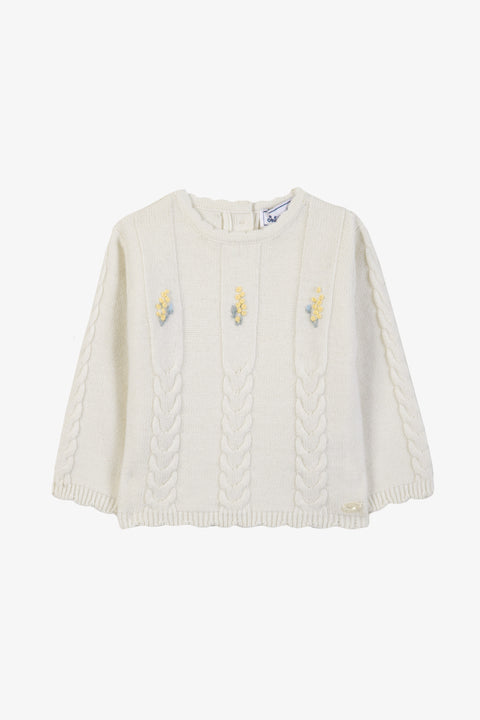 Maglia - Madreperla  Lana Ricamo mano - Image principale