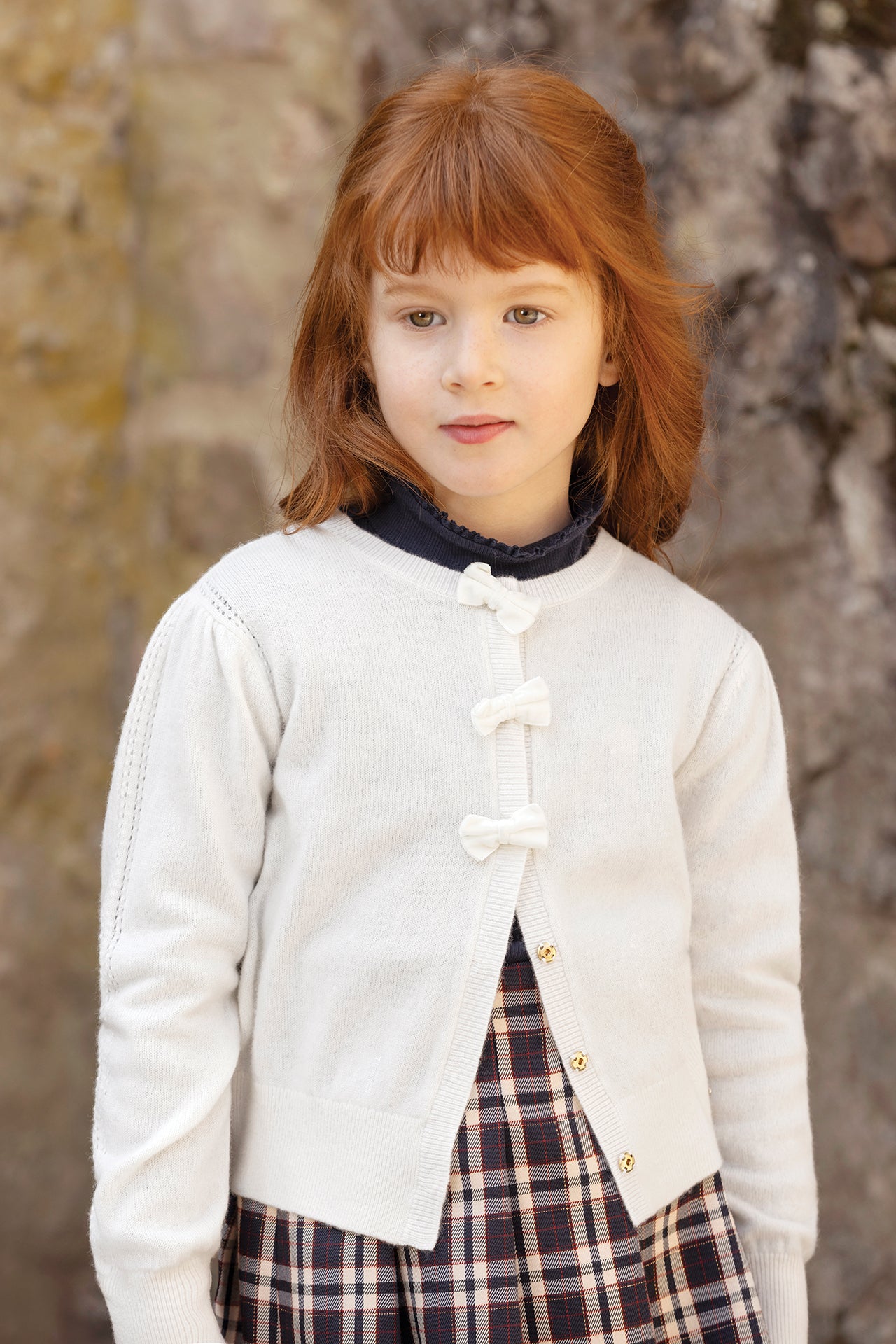 Cardigan - Madreperla  Lana nodi