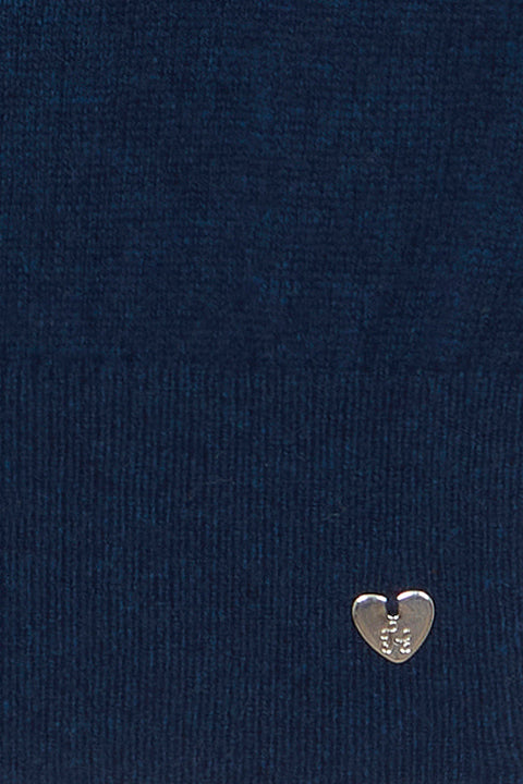 Cardigan - Blu navy Lana nodi - Image principale