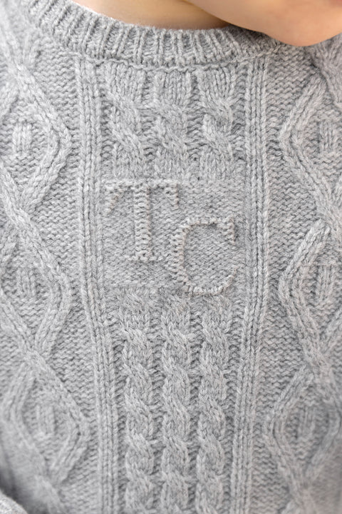 Maglia - Grigio erica Lana Maglia contorto - Image principale