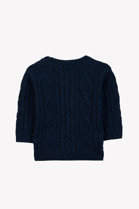 Maglia - Blu navy Lana Maglia contorto - Image principale