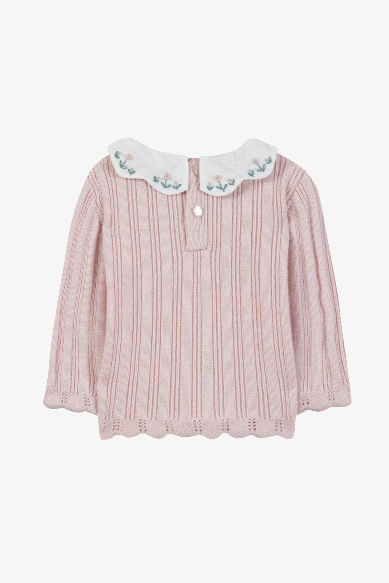 Pull - Rosée laine col claudine volanté