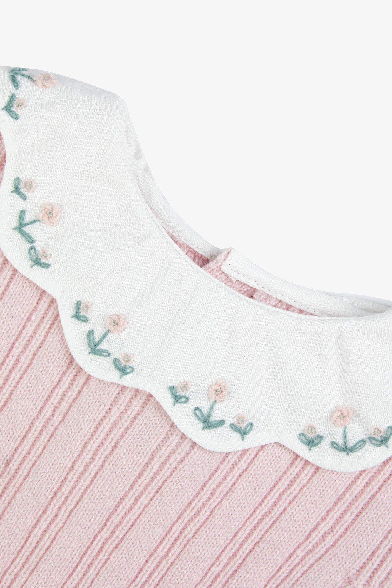 Pull - Rosée laine col claudine volanté