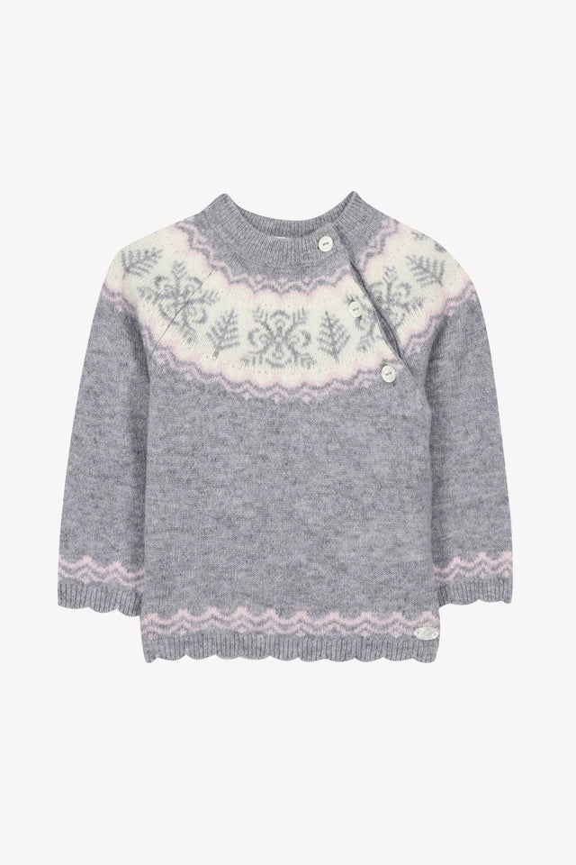 Maglia - Grigio motivo a fiocco di neve medio - Image principale
