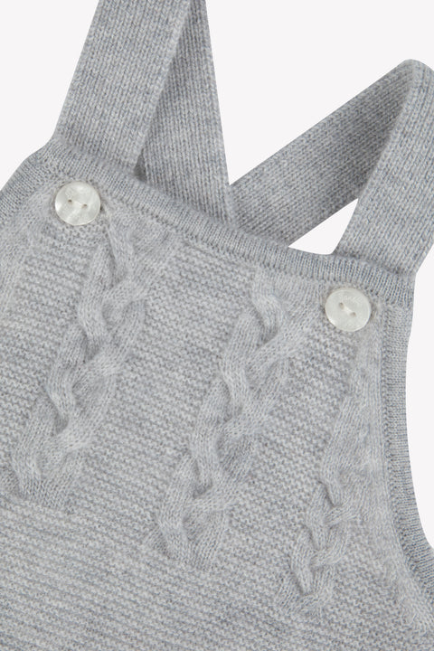 Salopette longue - Gris chiné laine tressée - Image principale