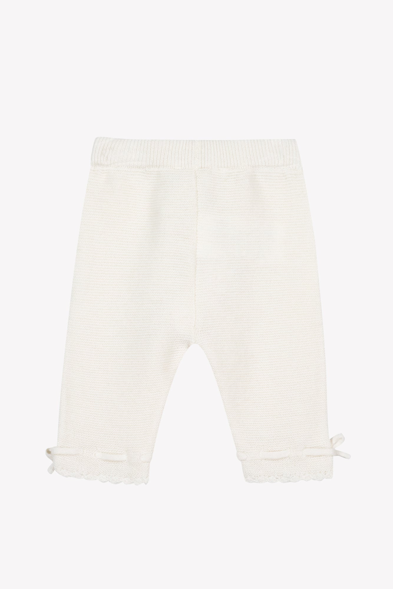 Trousers - Ecru cotton knit