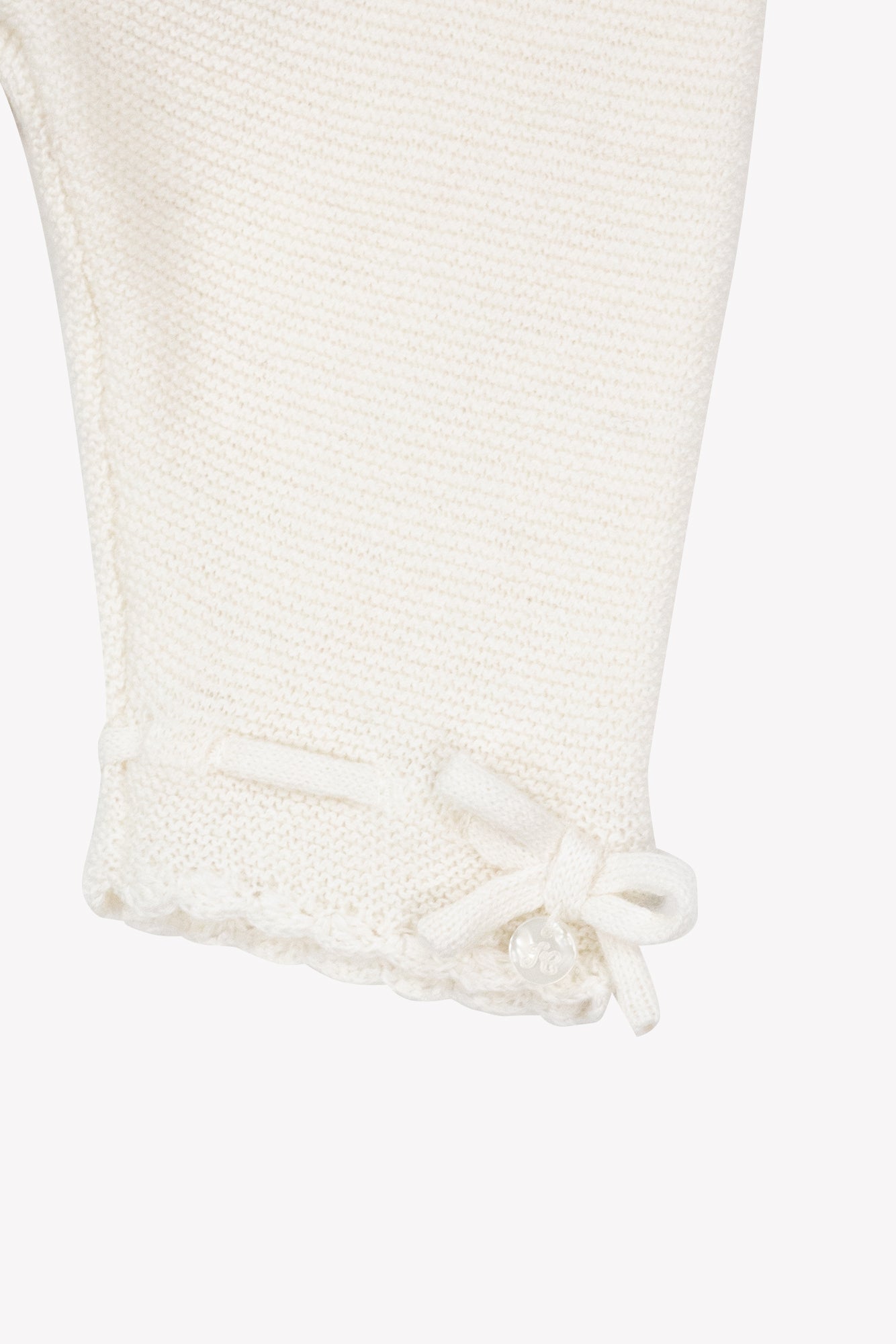 Trousers - Ecru cotton knit