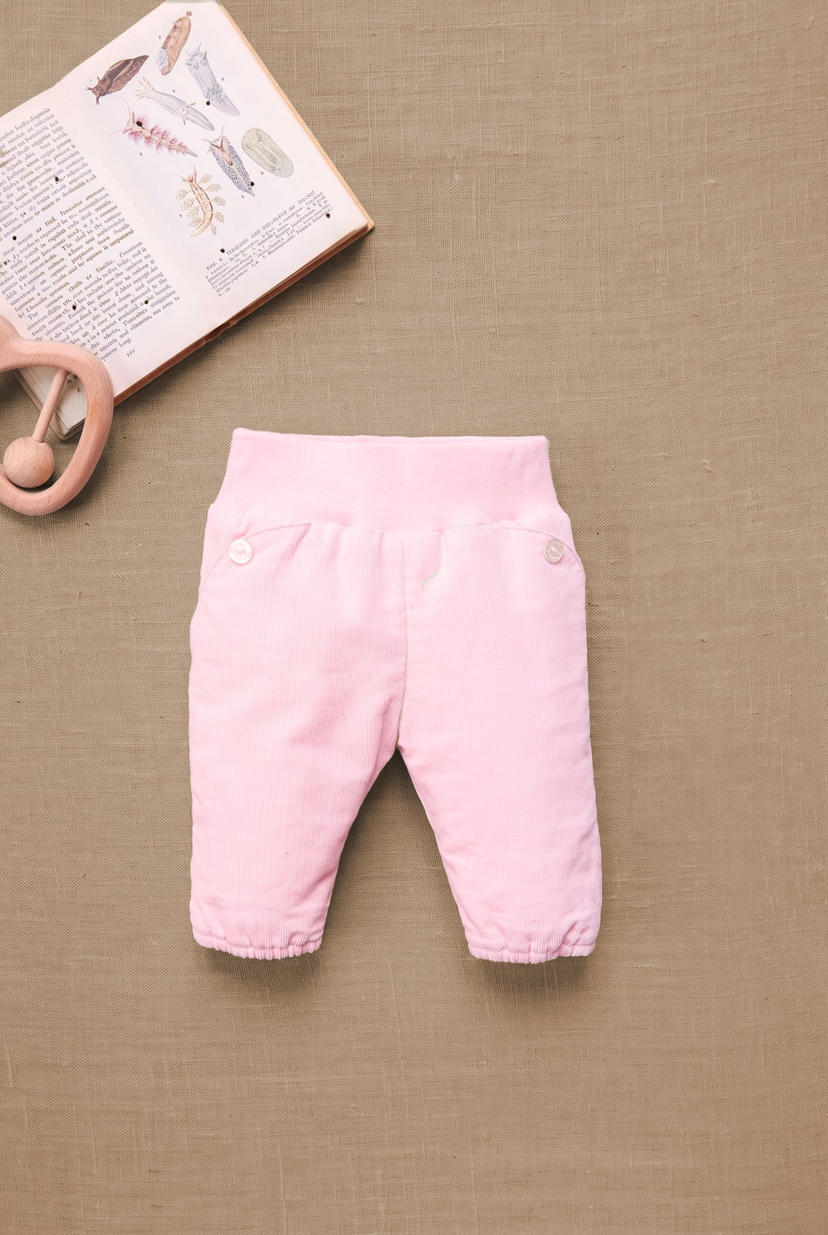 Broek - Oudroze corduroy