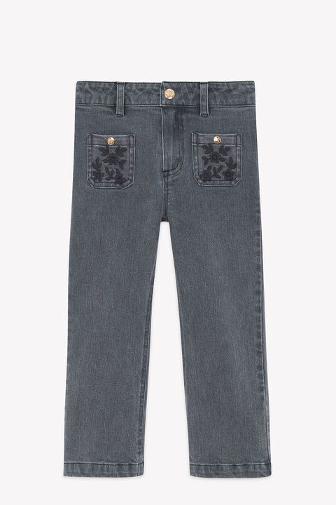 John - Grey cotton heather Embrodery - Image principale