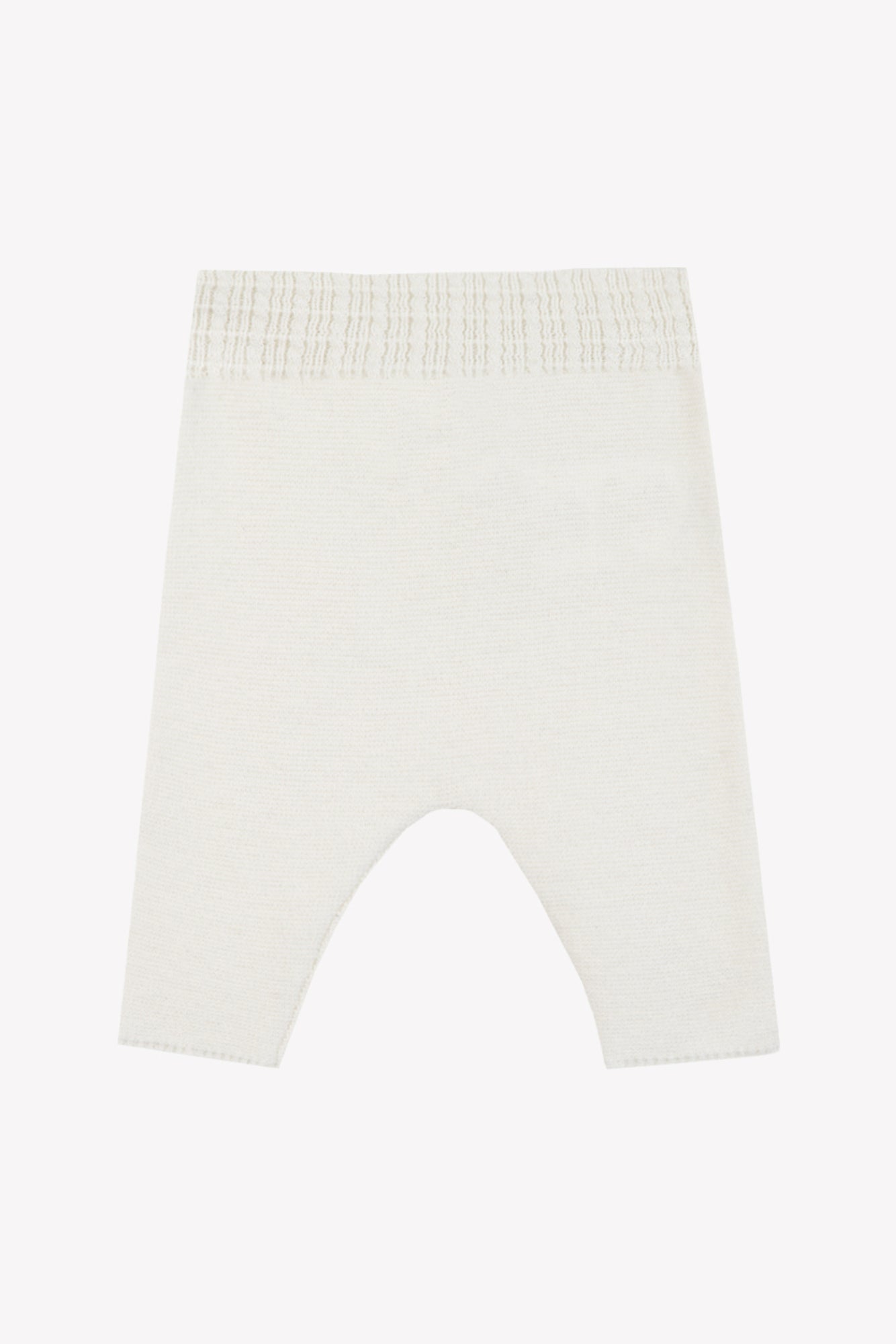Trousers - Ecru cotton knit
