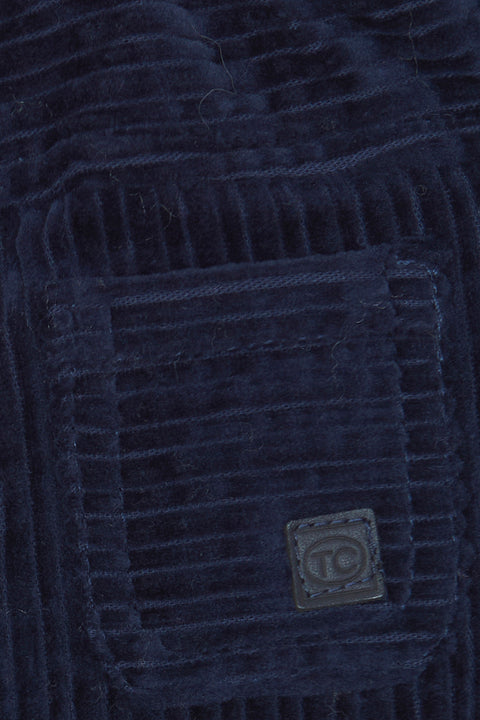 Trousers - Navy cotton Corduroy - Image principale
