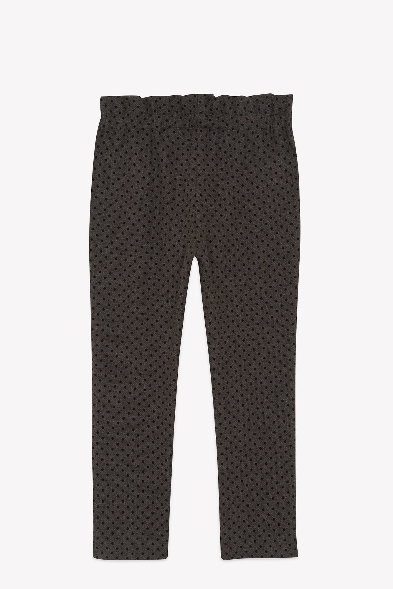 Pantalon - Brun laine motif pois