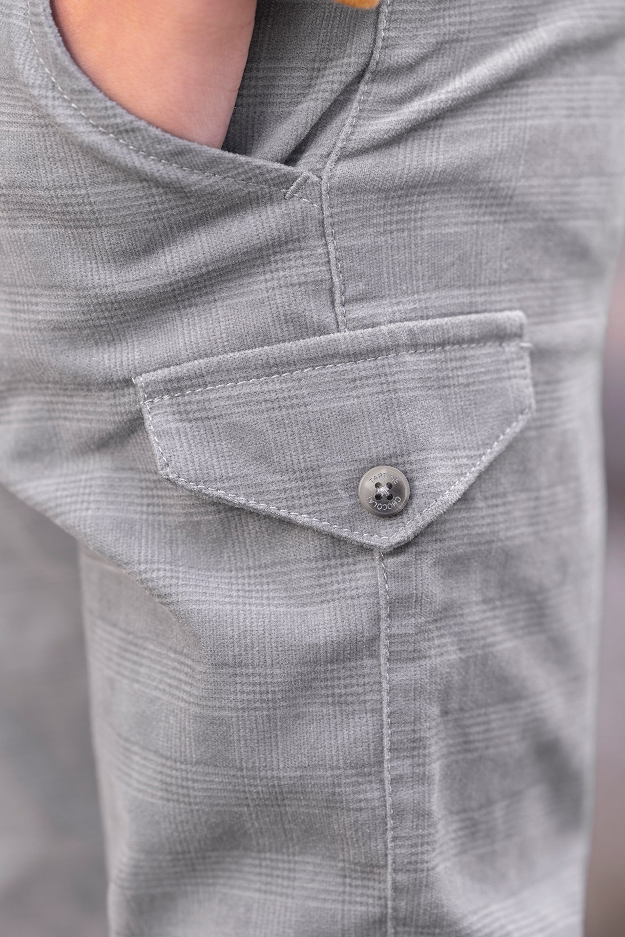 Pantaloni - Grigio cotone medio Scacchi