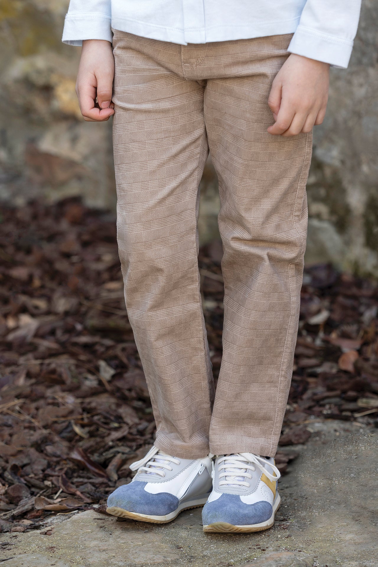 Pantaloni - Moka di cotone Scacchi