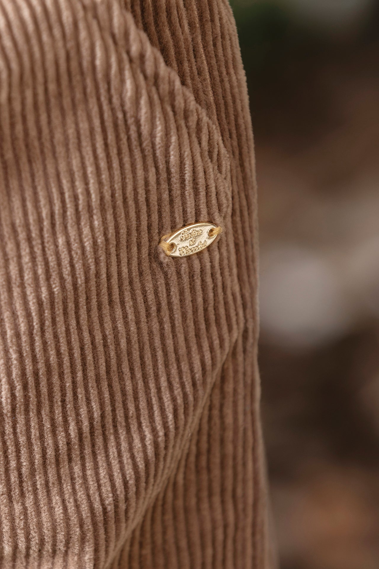 Hosen - Beige mittel Samt Falten