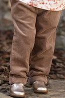 Hosen - Beige mittel Samt Falten