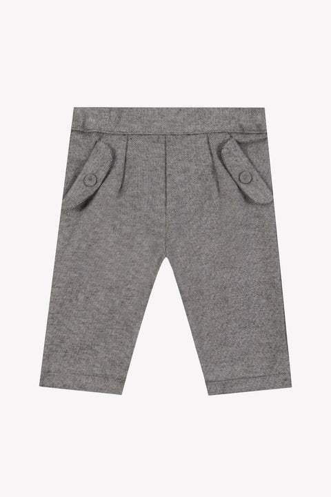 Pantalon - Algodón jaspeado chocolate - Image principale