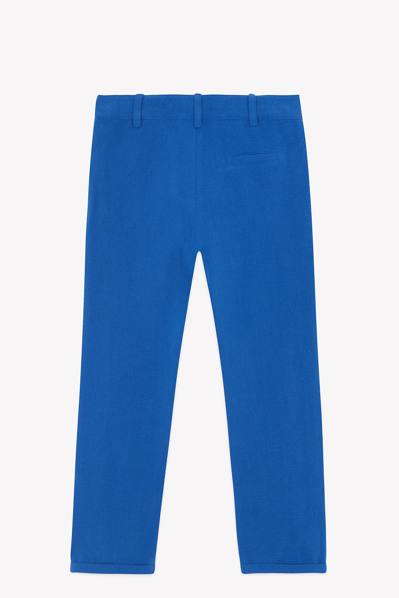 Pantalon - Bleu coton lin boutons
