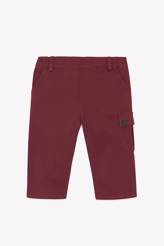 Pantalon - Acolchado de algodón burdeos - Image principale