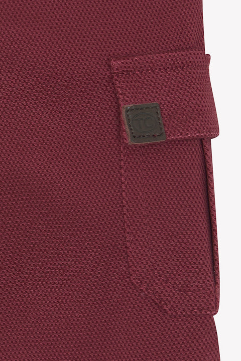 Pantalon - Acolchado de algodón burdeos - Image principale