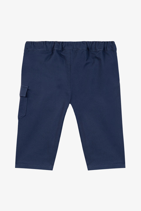 Pantalon - Piqué de algodón índigo - Image principale