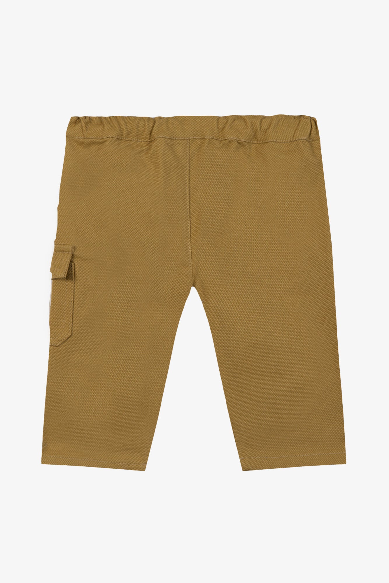 Pantalon - Piqué de algodón mostaza