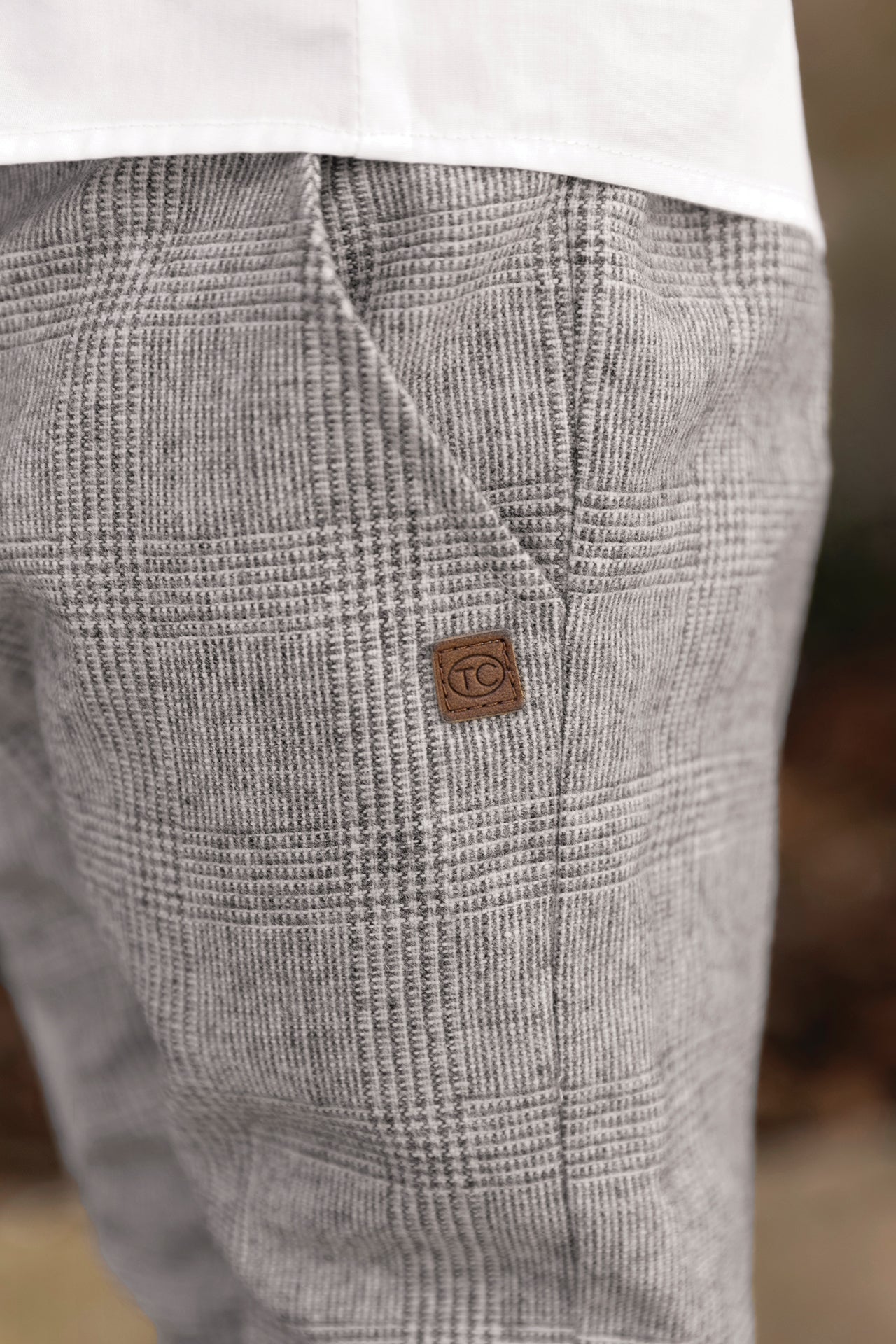 Pantalon - Gris brezo Lana Cuadros