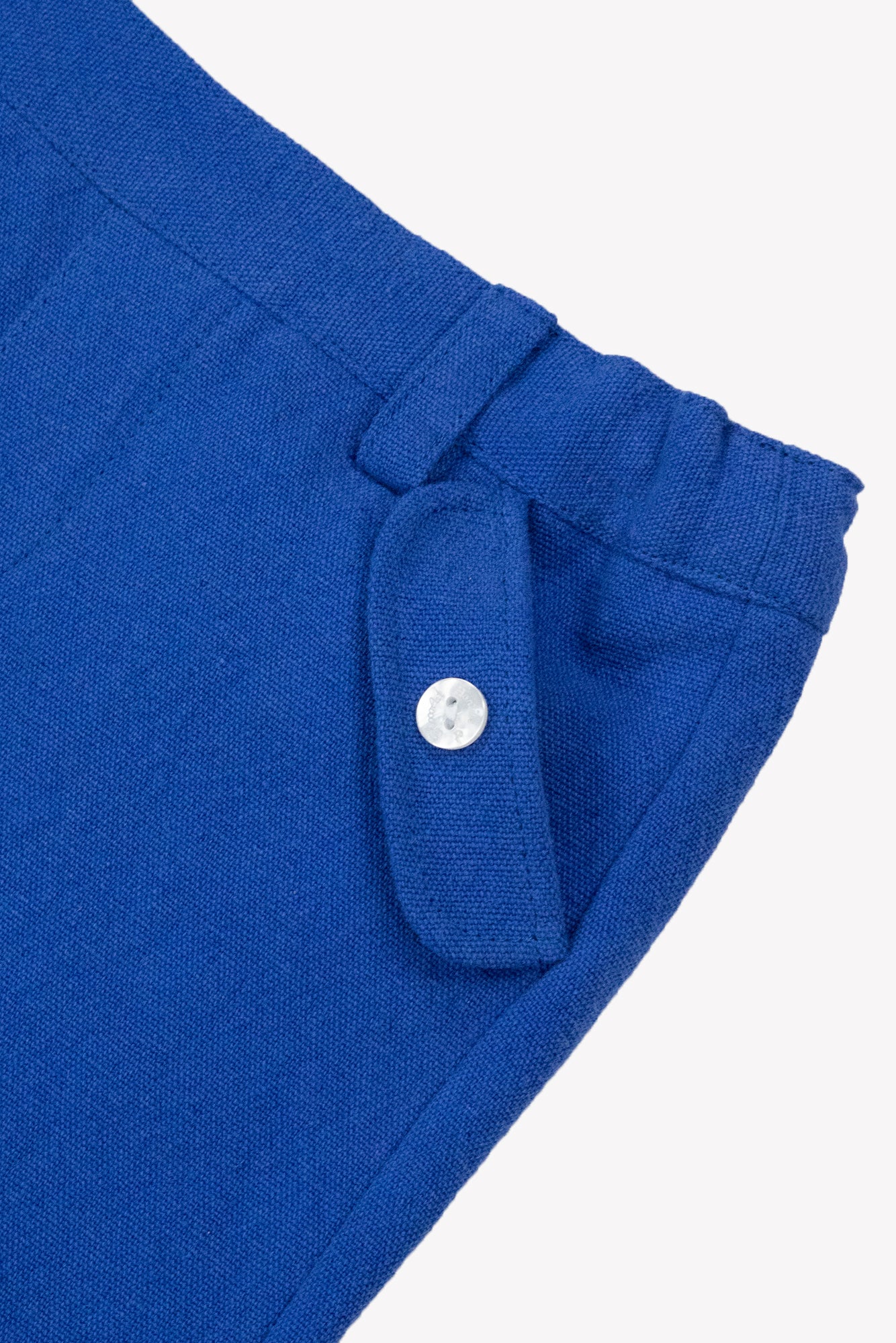 Pantalon - Bleu coton lin