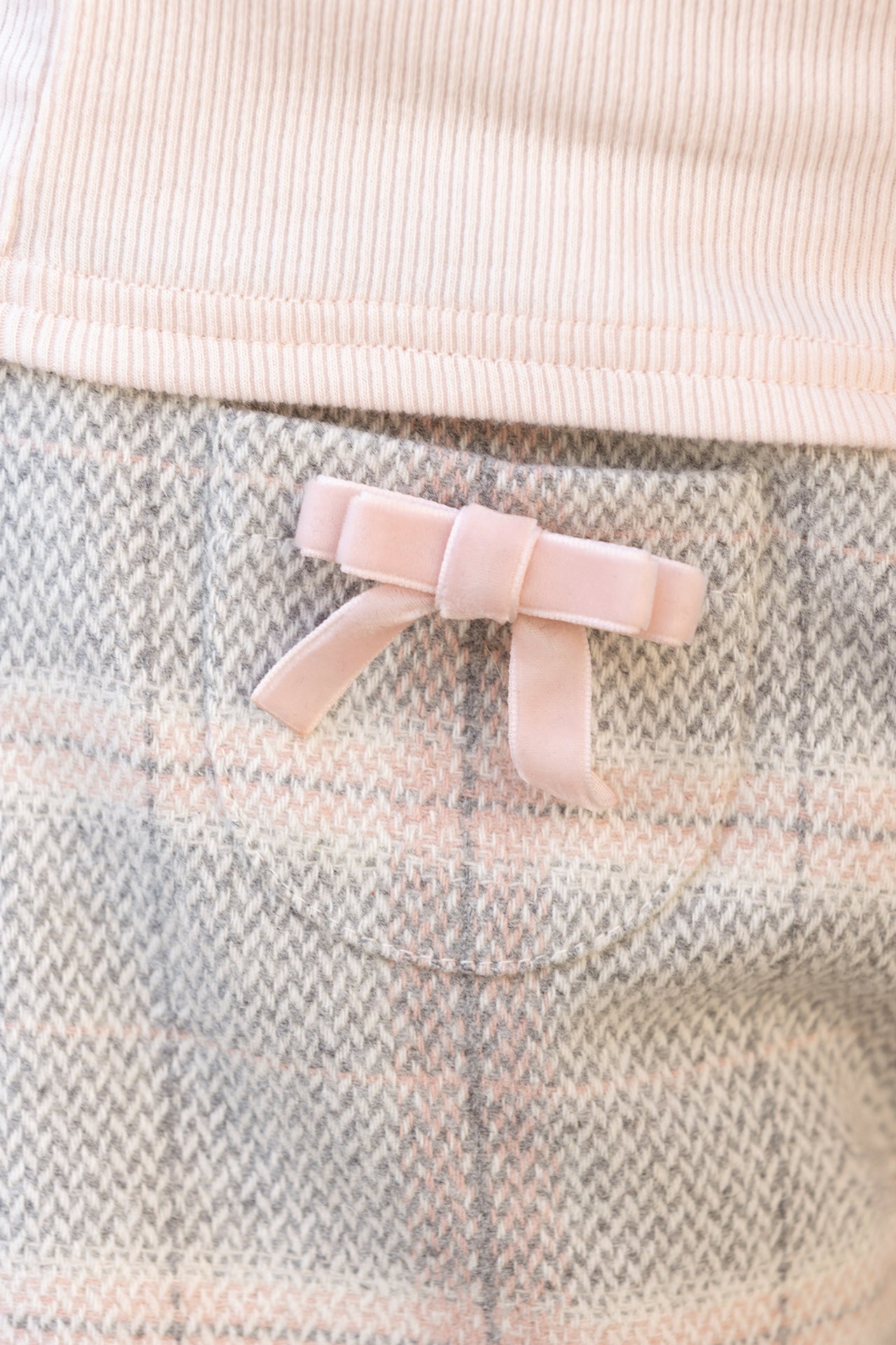 Short - Beige moyen laine carreaux