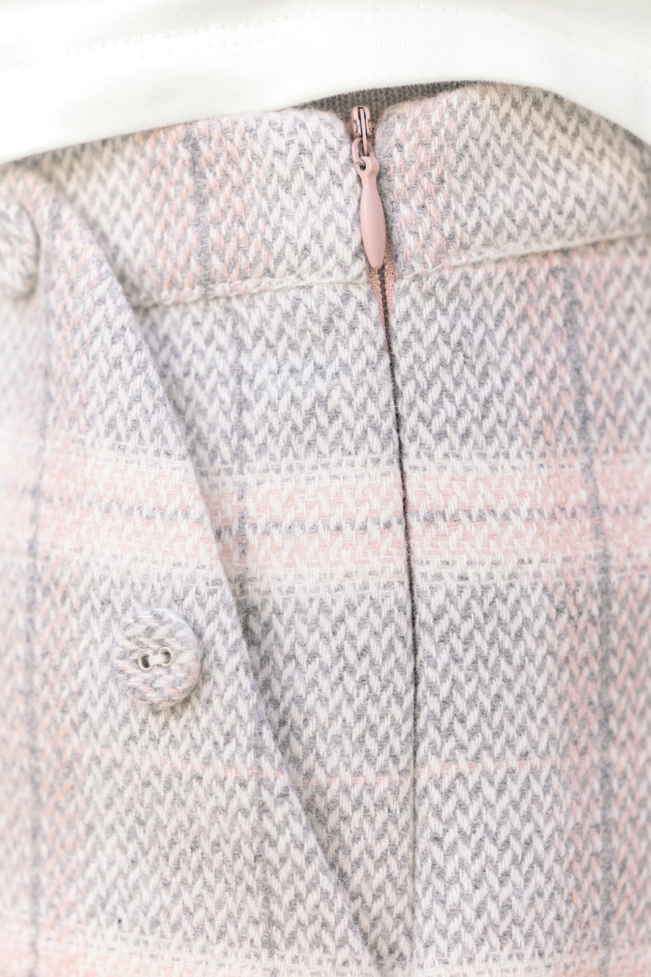 Short  - Beige medium Wool Check
