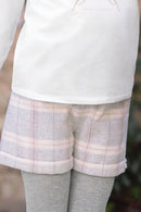 Short  - Beige medium Wool Check