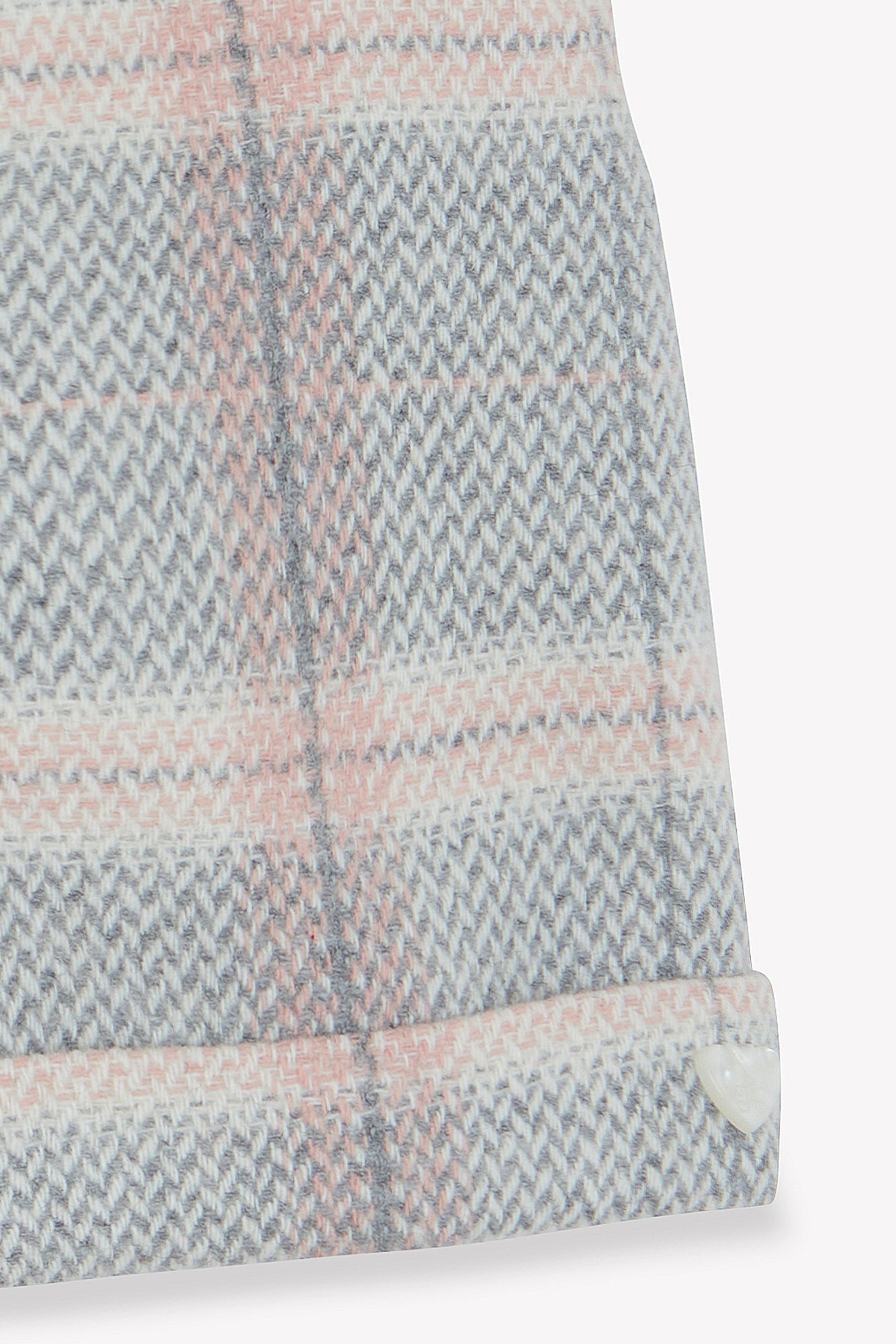 Kurze Hose  - Beige mittel Wolle Karo