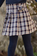 Skirt - Navy Check Bow