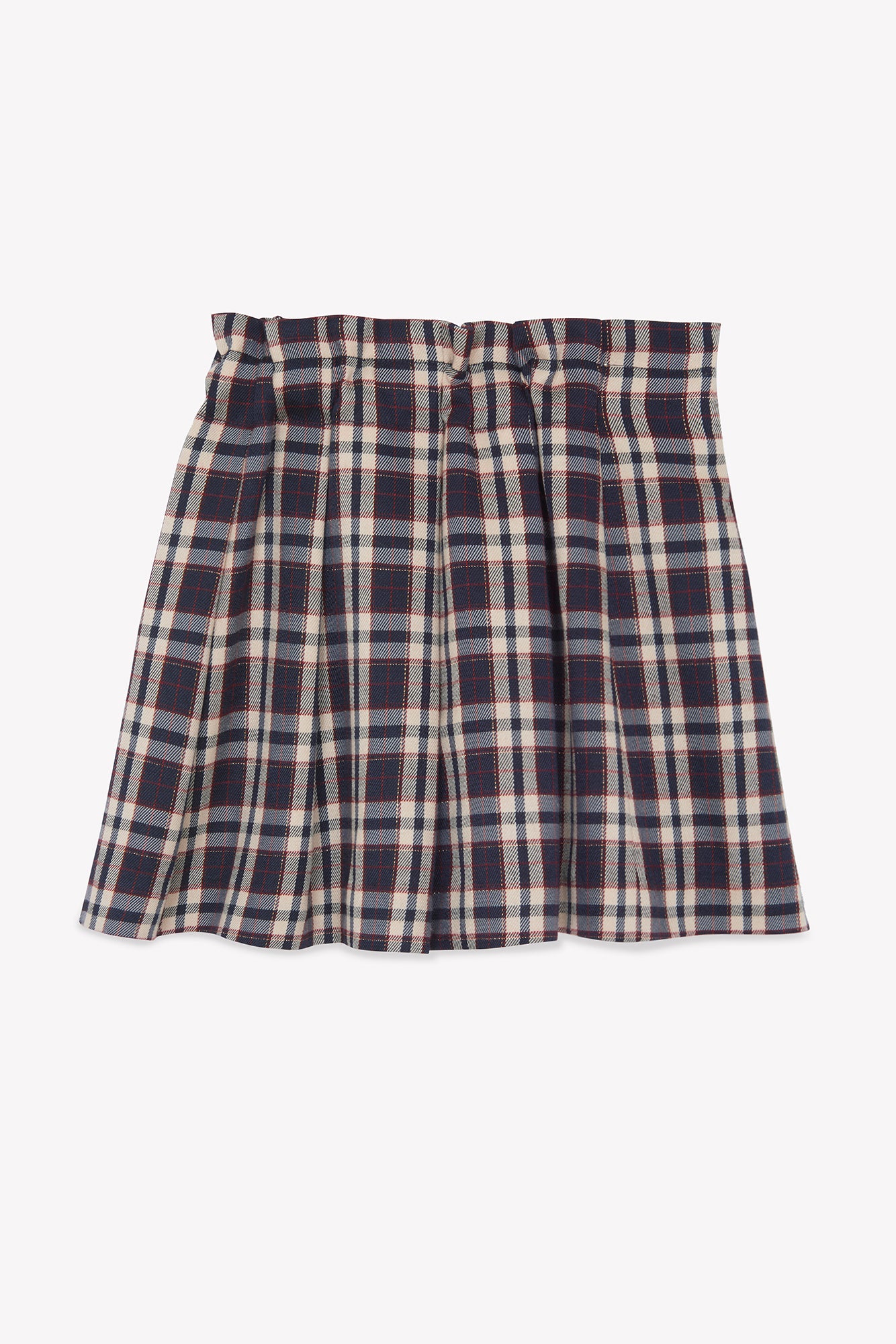 Skirt - Navy Check Bow