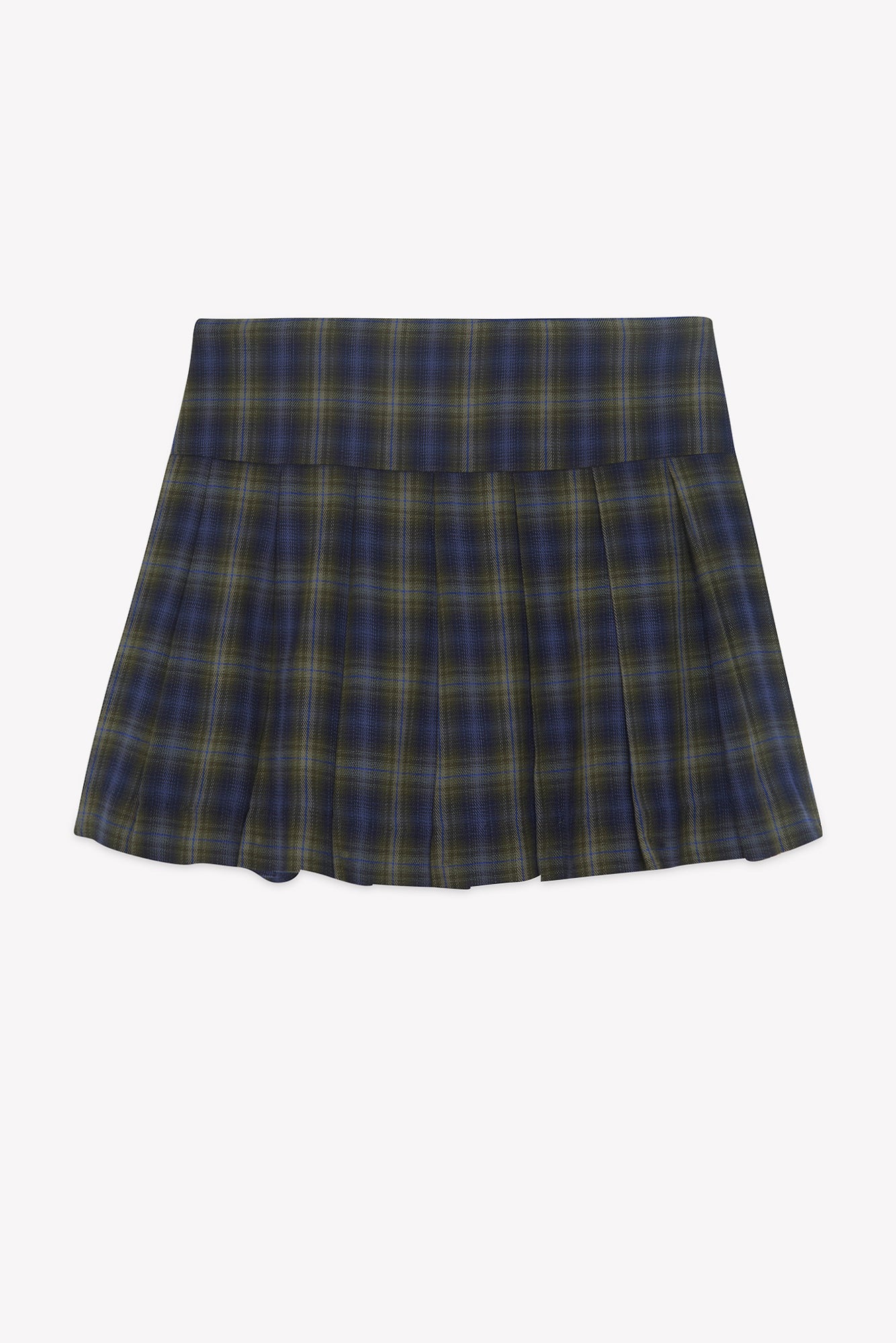 Jupe - Marine coton motif tartan