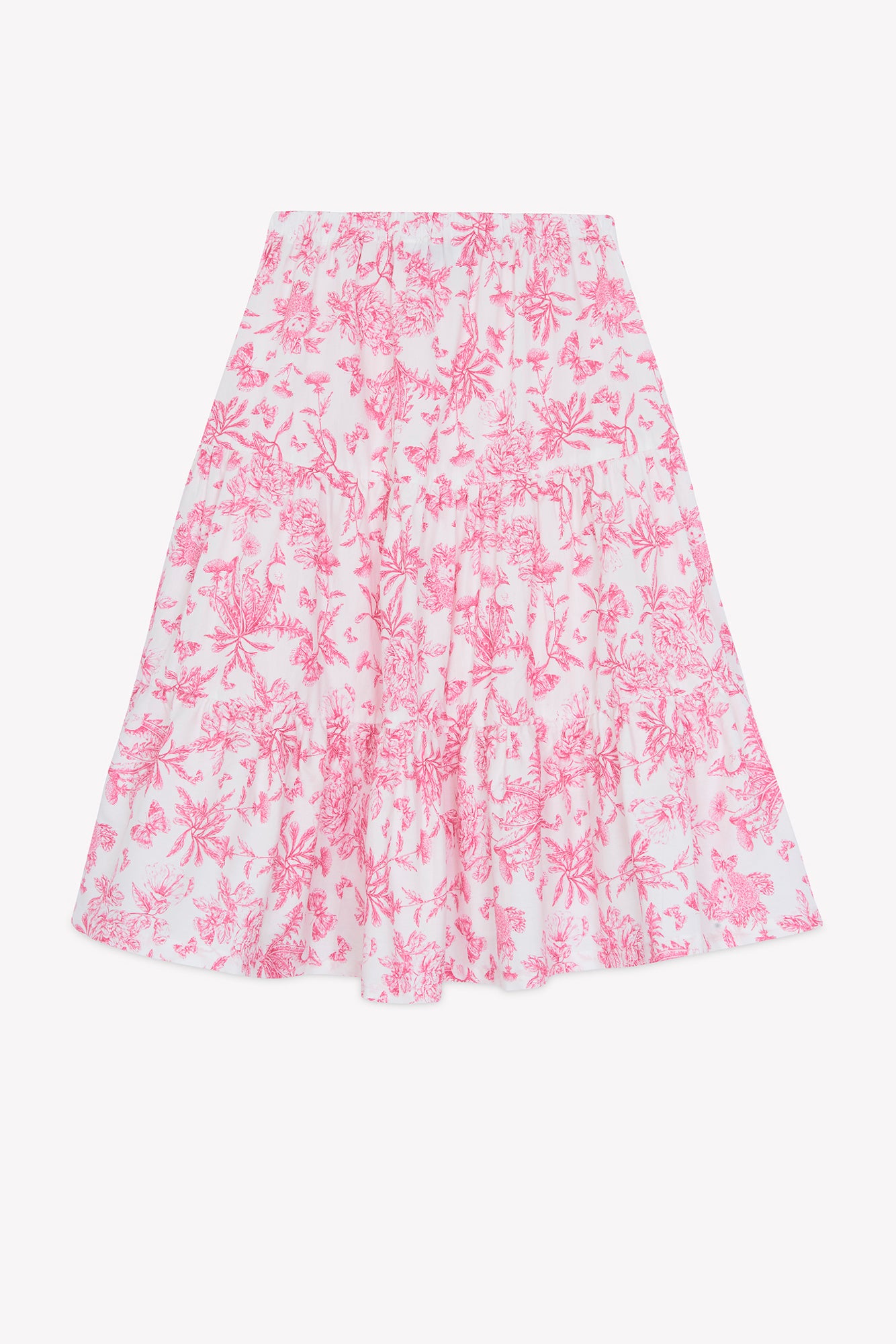 Ensemble long - Rose coton imprimé inspiration toile de jouy