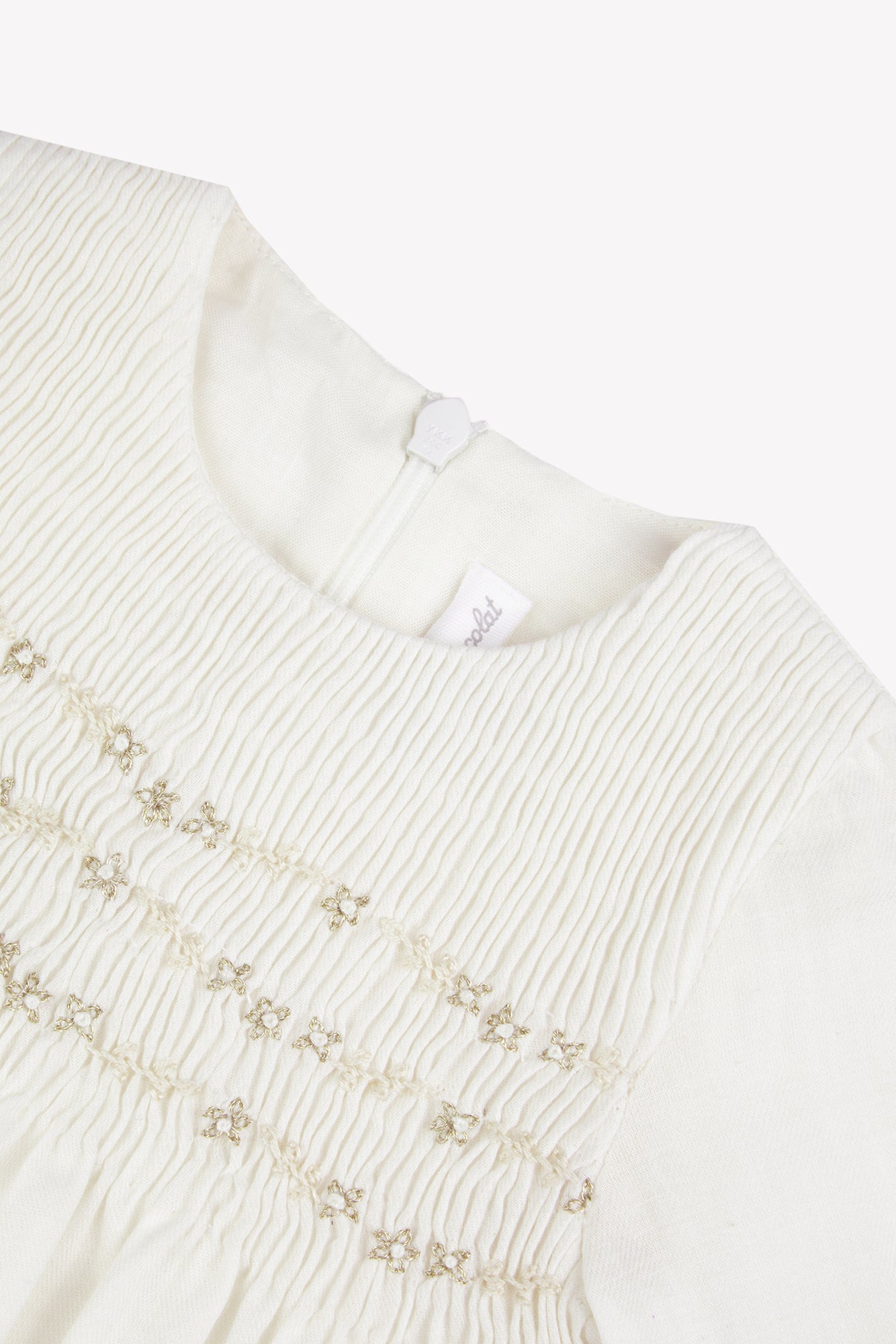 Robe - Ecru coton col rond