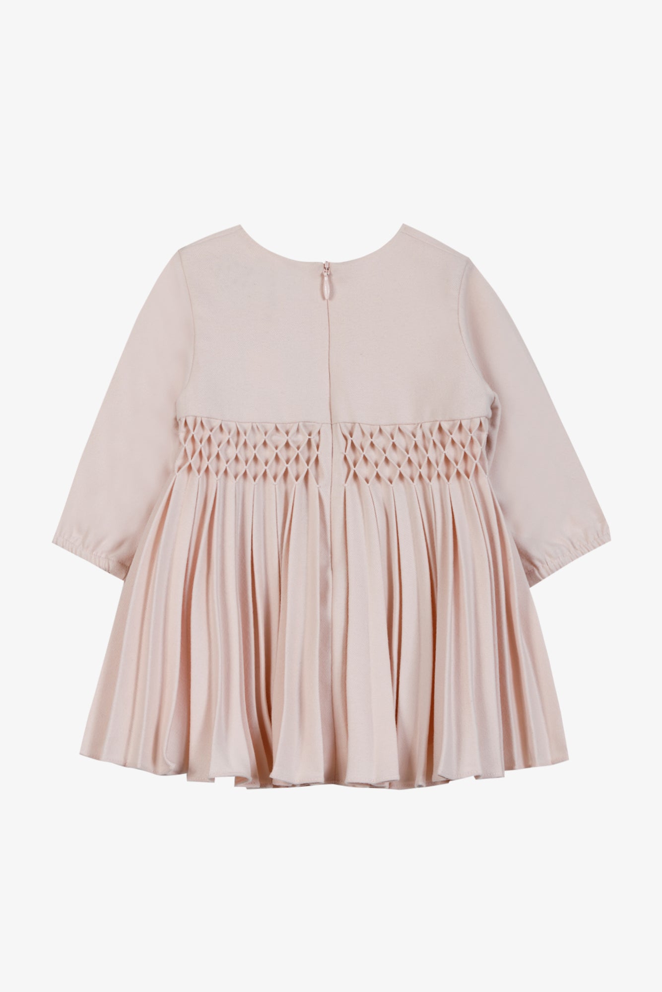Kleid - Rose Rundhals Falten Gerichte