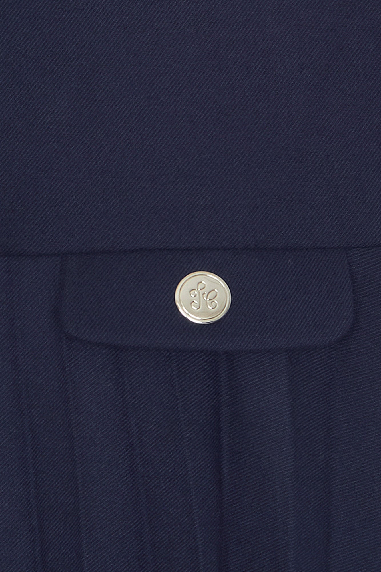 Dress - Navy Peter pan collar Pleats dishes