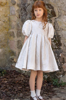 Dress - Ecru Round neck jacquard stars