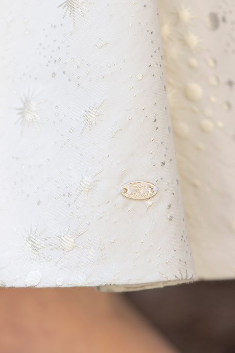Dress - Ecru Round neck jacquard stars - Image principale