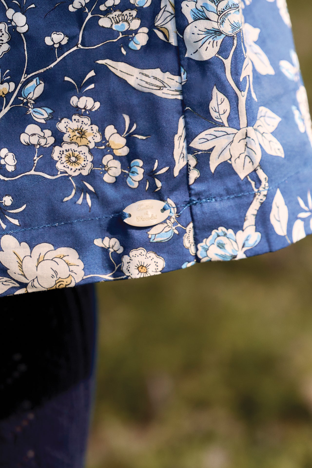 Robe - Marine coton imprimé Liberty