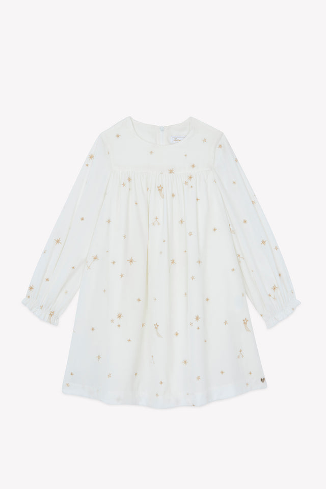 Vestito - Madreperla  Colletto Girocollo Velluto stelle - Image principale